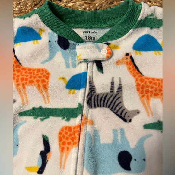 Carters Fleece Footie Pajama 18M - Picture 2 of 3